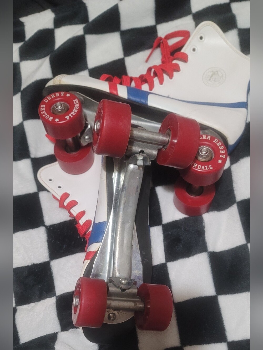 Vintage 80s Roller Derby Red,White,& Blue Roller Skates Women's Size 6 - 6.5 - Picture 6 of 9